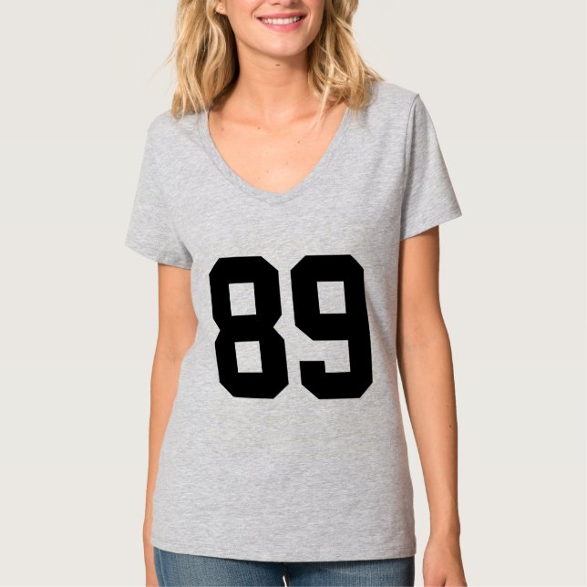 Personalisierte Sport-Jersey-Zahl T-Shirt (Vorderseite)