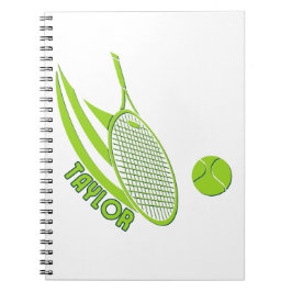 Personalisierte Sportarten mit Namen Tennis Notizblock
