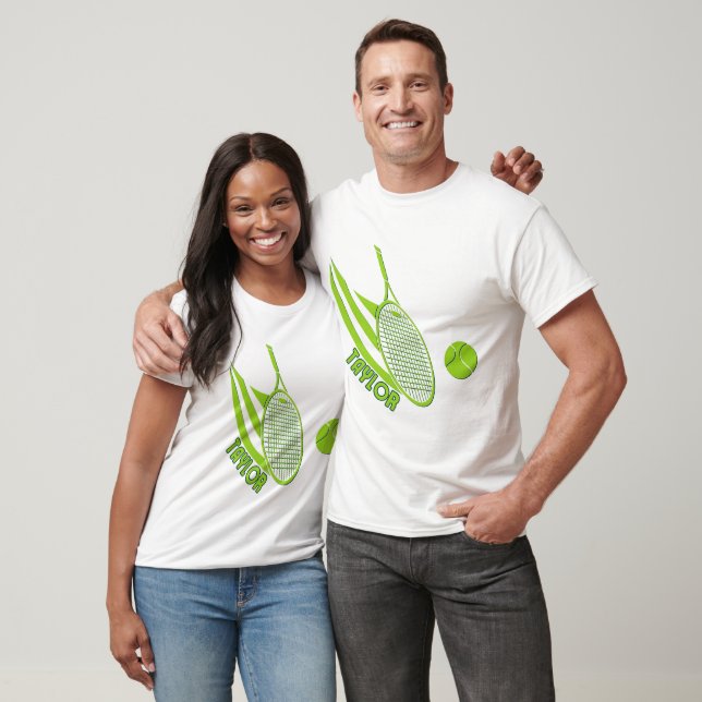 Personalisierte Sportarten mit Namen Tennis T-Shirt (Unisex)