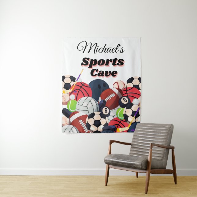 PERSONALISIERTE SPORTKARTE FÜR JEDES ZIMMER WANDTEPPICH (Beispiel)