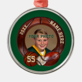 Personalisierte Sportschmuck Ihr FOTO, TEXT Ornament Aus Metall