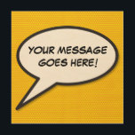 Personalisierte Sprechblase Comic Buch Pop Kunst<br><div class="desc">PERSONALISIERTES COMIC BUCH POP ART SPEECH BUBBLE HOLZDRUCK. Passen Sie mit Ihrem Namen oder Ihrer Nachricht oder einem Ihrer Lieben ein einzigartiges Geschenk an. Cooles,  trendiges und lustiges Comic Buch Pop Art Design,  das die Wanne,  Zap,  Pow in Ihre Zuhause und Ihren Tag. Entworfen von ComicBookPop© unter www.zazzle.com/comicbookpop*</div>