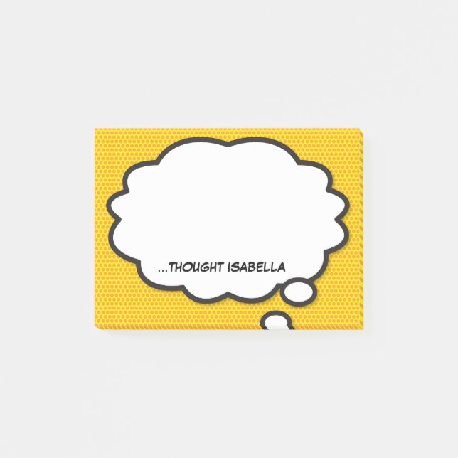 Personalisierte Sprechblase Comic-Spaß Post-it Klebezettel (Vorderseite)
