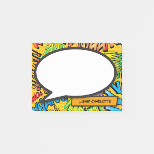 Personalisierte Sprechblase Comicbuch - Spaß Post-it Klebezettel