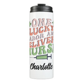 Personalisierte St. Patrick's Day Nurse Thermosbecher