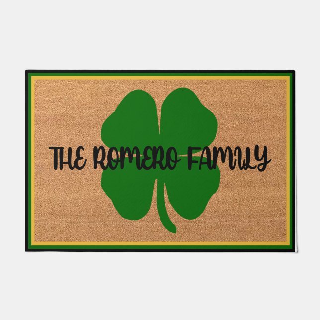 Personalisierte St. Patrick's Day-Tür, Ostern Fußmatte (Vorderseite)