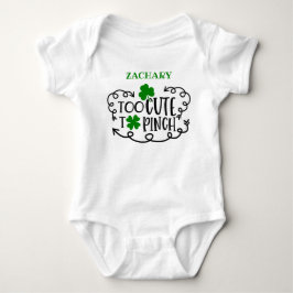 Personalisierte St Patricks zu Niedlich zum Pinch Baby Strampler