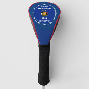 Personalisierte Staatsflagge von Wisconsin Golf Headcover