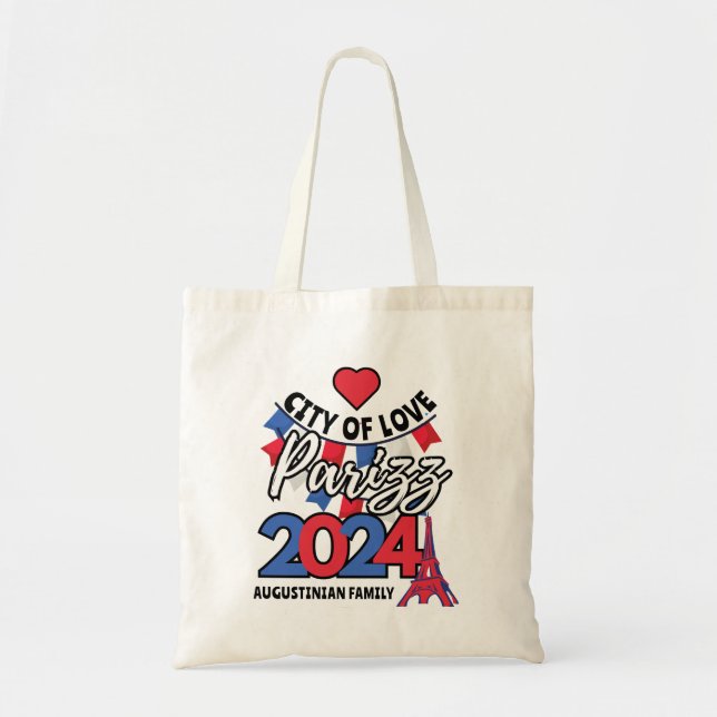 Personalisierte STADT LIEBE PARIS PARIZZ 2024 Tragetasche (Vorne)