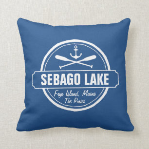 PERSONALISIERTE STADT UND NAME SEBAGO SEE-MAINES KISSEN