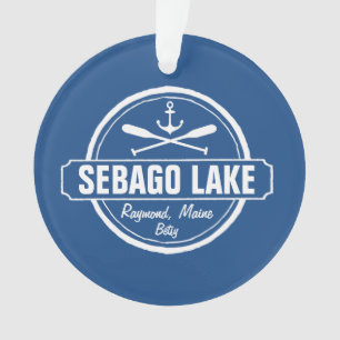 PERSONALISIERTE STADT UND NAME SEBAGO SEE-MAINES ORNAMENT