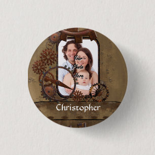 Personalisierte Stahlbildvorlage Button