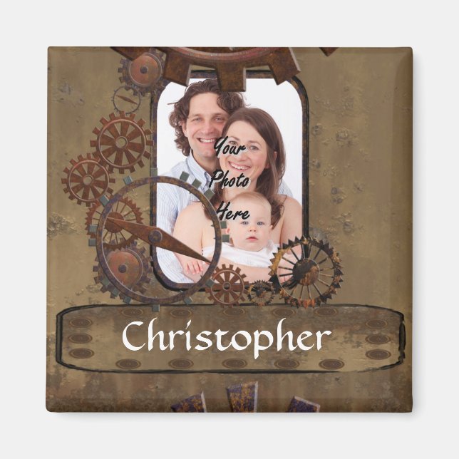 Personalisierte Stahlbildvorlage Magnet (Vorne)