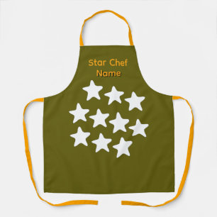 Personalisierte Star Chef Olive Schürze Orange Gur