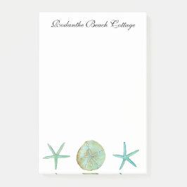 Personalisierte Starfish Aquarellfarbe Notepad Post-it Klebezettel