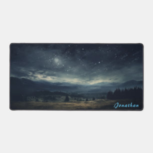 Personalisierte Starry Night Landschaftsschreibmat Schreibtischunterlage