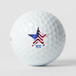 Personalisierte Stars und Streifen Golf Ball