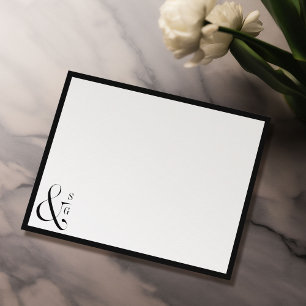 Personalisierte Stationerie für das Minimal-Paar Mitteilungskarte