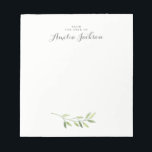 Personalisierte Stationierung aus modernem grünen  Notizblock<br><div class="desc">Hübschere Notepads im Kleinen Bayleigh Store!</div>