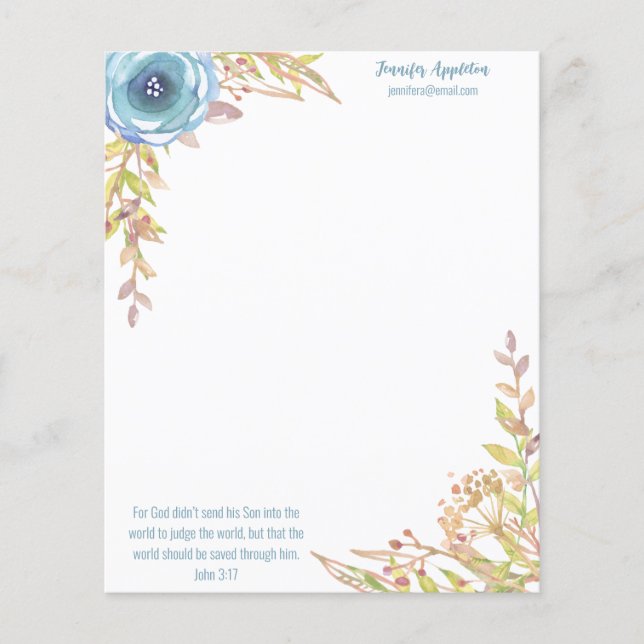 Personalisierte Stationierung | Schrift | Wasserfa Flyer (Vorne)