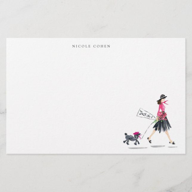 Personalisierte Stationierung von Frauen Briefpapier (Vorderseite)