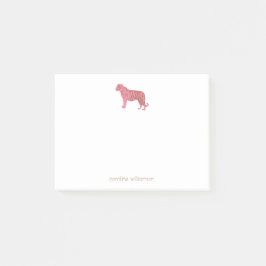 Personalisierte Stationierung von Simple Pink Tige Post-it Klebezettel