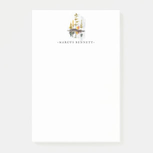 Personalisierte Stelle   Rustikale Herbstkiefern Post-it Klebezettel