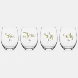Personalisierte, stemless Glass Tumblers Weinglas Ohne Stiel
