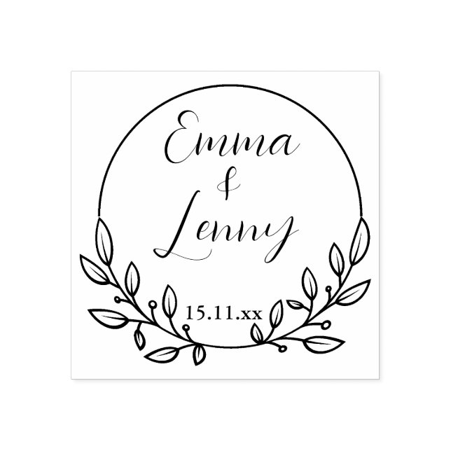 Personalisierte Stempel Vornamen für Ehe (Prägung)