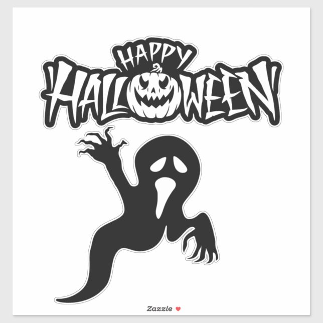 Personalisierte Sticker Happy Halloween (Blatt)