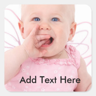 Personalisierte Sticker mit Fotos - Text hinzufüge