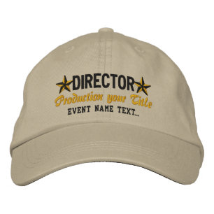 Personalisierte Stickerei für Ihren Text DIRECTOR Bestickte Baseballkappe