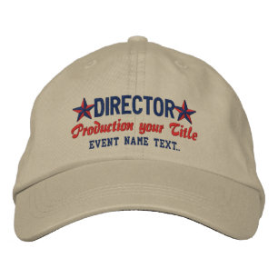 Personalisierte Stickerei für Ihren Text DIRECTOR Bestickte Baseballkappe