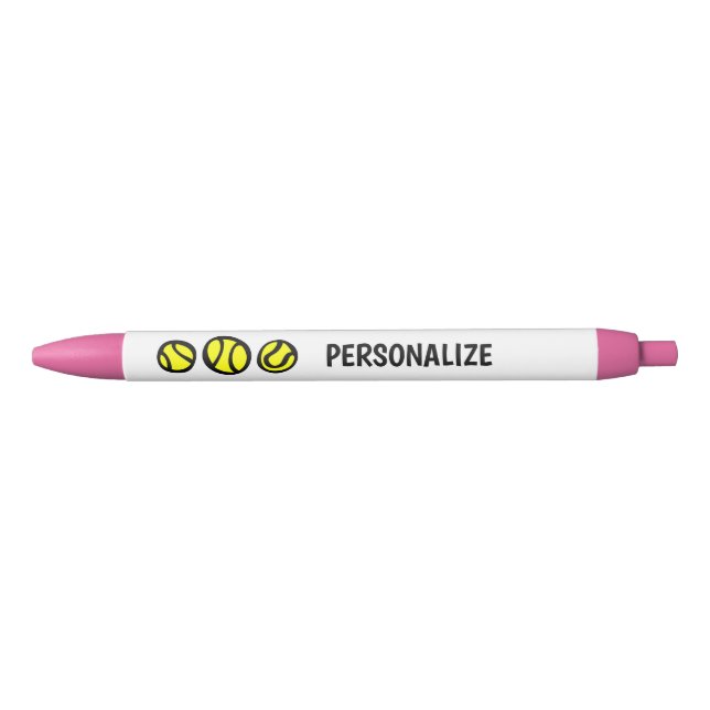 Personalisierte Stifte mit Logo für gelbe Tennisbä Kugelschreiber (Vorderseite)