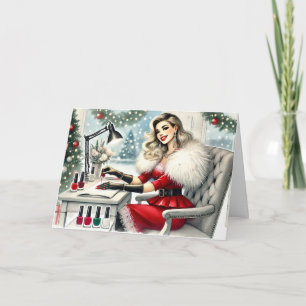Personalisierte Stilfrauen Maniküre Weihnachten