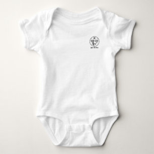 Personalisierte, stilvolle Logos Moderne Markenbez Baby Strampler