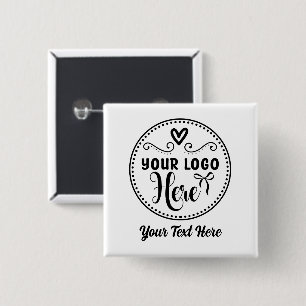 Personalisierte, stilvolle Logos Moderne Markenbez Button