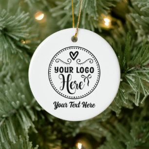 Personalisierte, stilvolle Logos Moderne Markenbez Keramik Ornament