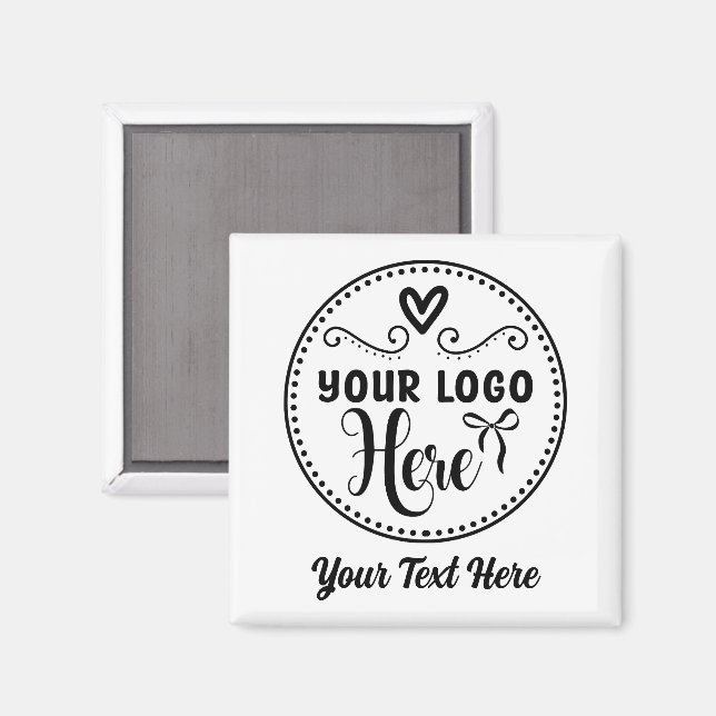 Personalisierte, stilvolle Logos Moderne Markenbez Magnet (Vorderseite/Rückseite)