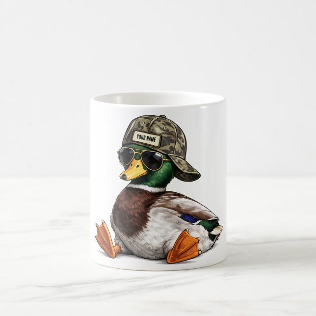 Personalisierte Stockente - Lustiger Valentinstag Kaffeetasse (Mittel)