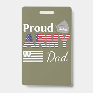 Personalisierte stolze Army-Familie Vater Ausweis