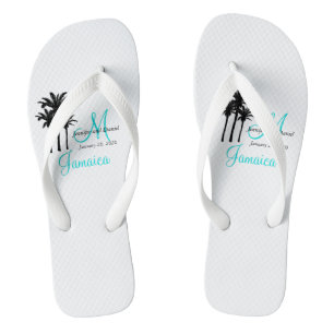 Personalisierte Strand-Hochzeit drehen Reinfälle Flip Flops