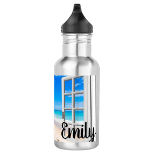 Personalisierte Strand-Themen Edelstahlflasche