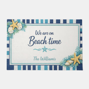 Personalisierte Strandhaus-Willkommensmatte Fußmatte