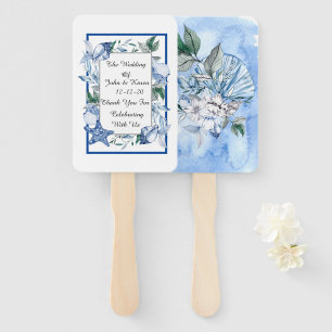 Personalisierte Strandhochzeit Fächer
