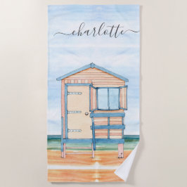 Personalisierte Strandhütte Strandtuch