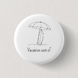 Personalisierte Strandleinenskizzen-Taste | Urlaub Button