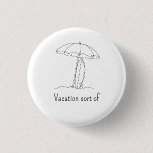 Personalisierte Strandleinenskizzen-Taste Urlaub Button