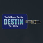Personalisierte Strandreise mit dem Coolen Ozean Gepäckanhänger<br><div class="desc">Diese coolen Gepäckanhänger von Destin Florida enthalten Ihren personalisierten Gruppennamen für eine Wiedersehen oder einen Ausflug zur Smaragdküste. Die Buchstaben des Wortes DESTIN sind mit wunderschönen Meeresfotografien für Ihren Urlaub gefüllt.</div>