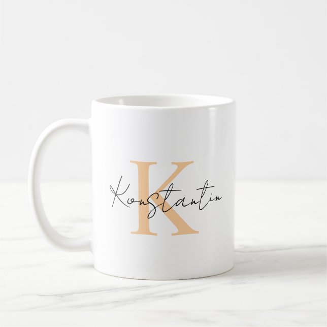 Personalisierte Straßen, Tasse mit Namen und Buchs (Links)